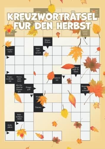 Kreuzworträtsel für den Herbst Harte Fragen für wahre Rätselmeister