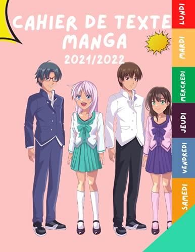 Cahier de texte manga 2021 2022 carnet de texte avec thématique manga