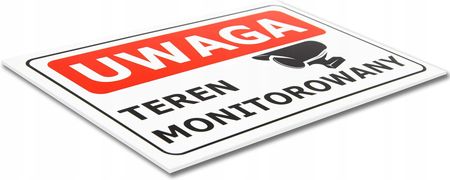 Duża Tablica 40X30 Uwaga Teren Obiekt Monitorowany - zdjęcie 6