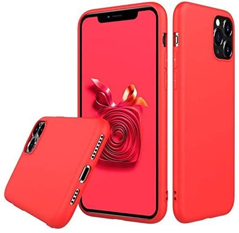 Silikonowe Etui Kompatybilne Z iPhone 11 Pro Max Płynny Miękki