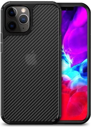 Crong Hybrid Carbon - Etui iPhone 12 Pro Max Czarny - zdjęcie 3