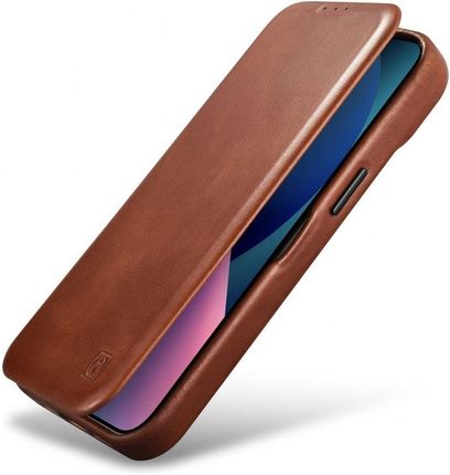 Icarer Ce Oil Wax Premium Leather Folio Case Skórzane Etui iPhone 14 Plus Z Klapką Magnetyczne Magsafe Brązowy Aki14220707-Bn - zdjęcie 3