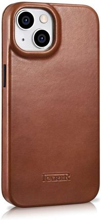 Icarer Ce Oil Wax Premium Leather Folio Case Skórzane Etui iPhone 14 Plus Z Klapką Magnetyczne Magsafe Brązowy Aki14220707-Bn - zdjęcie 6