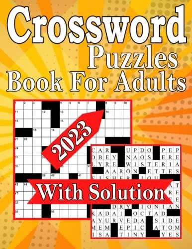 Crossword Puzzles Book For Adults With Solution Large Print