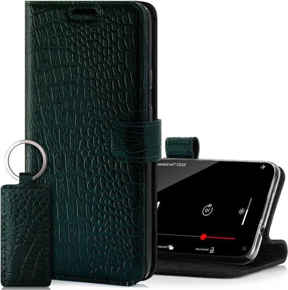 Surazo Skórzane Etui Na Telefon Wallet Case Cayme Zielony Huawei P30