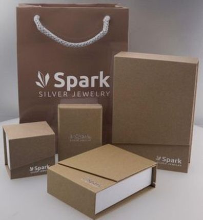 Spark Kolczyki wiszące długie Swarovski Noble Golden Shadow - zdjęcie 2