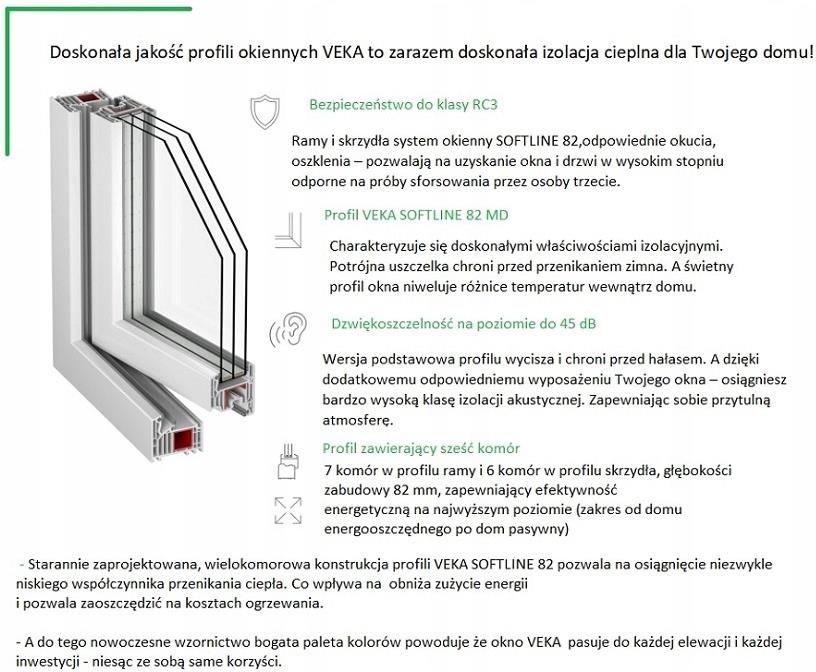 Alukonstrukt Okno Pcv Veka 2x Orzech Ru R 2000x1300 Opinie I Ceny Na