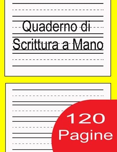 Quaderno Di Scrittura A Mano Pagine Vuote Per La Pratica Della