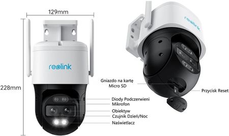 Kamera obrotowa WiFi Reolink Trackmix 8 Mpix Zoom Analityka Śledzenie - zdjęcie 2