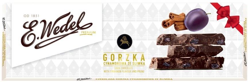 E Wedel Premium Czekolada Gorzka Cynamonowa Ze Śliwką 220g Ceny i