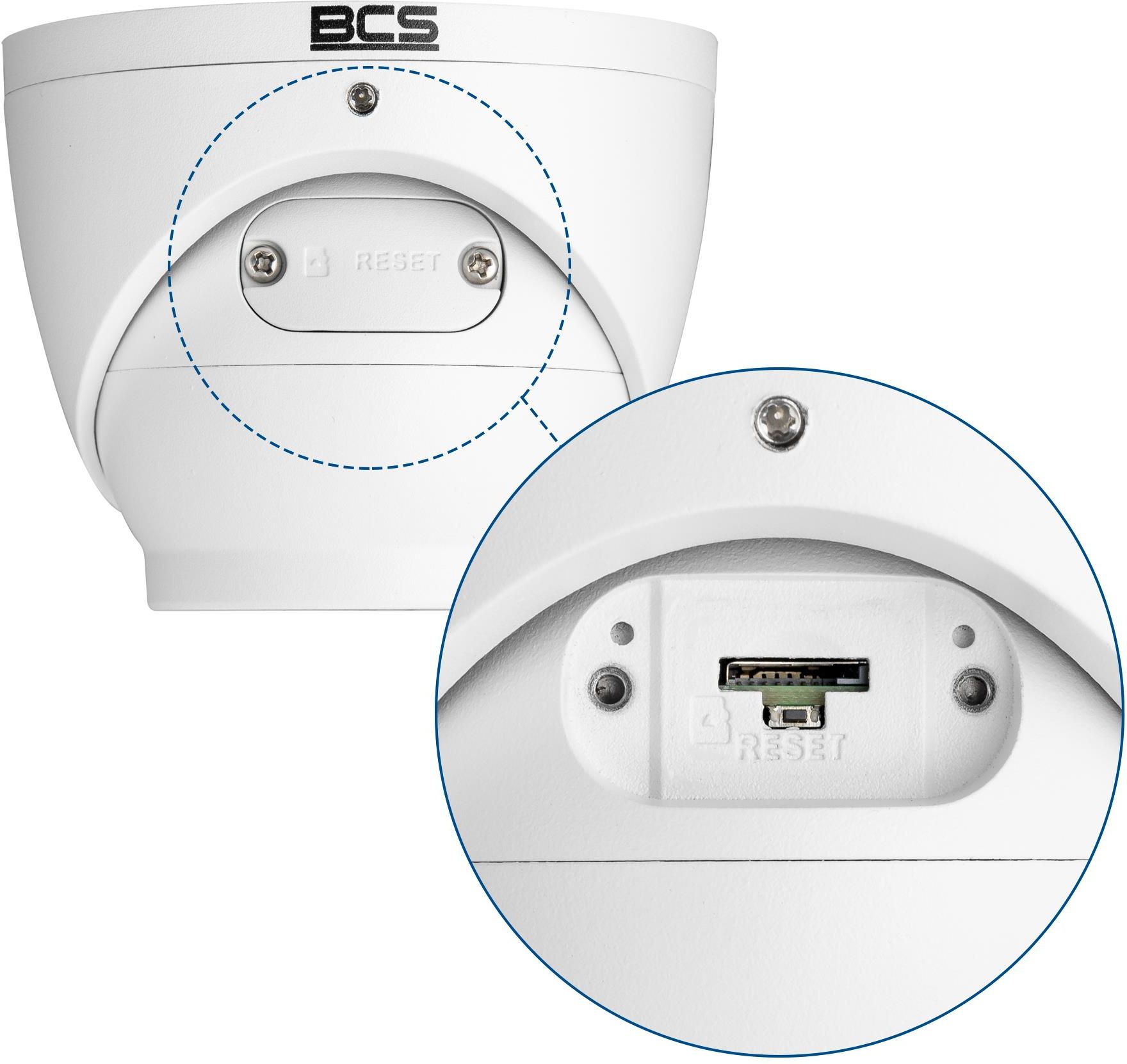 Kamera przemysłowa Bcs Line Kamera Ip Bcs L Eip25Fsr5 Ai1 Kopułowa 5Mpx