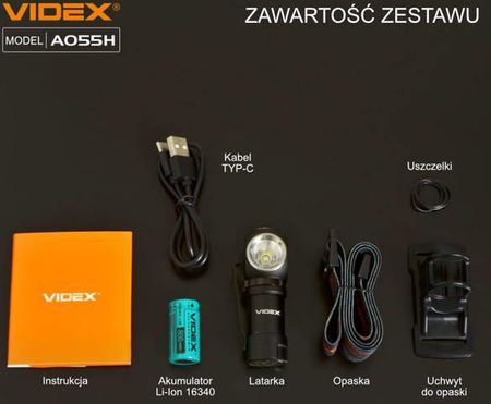 Videx Kompaktowa Latarka Led 10W Ip68 5700K Magnetyczna + Opaska Czarny Mat - zdjęcie 4