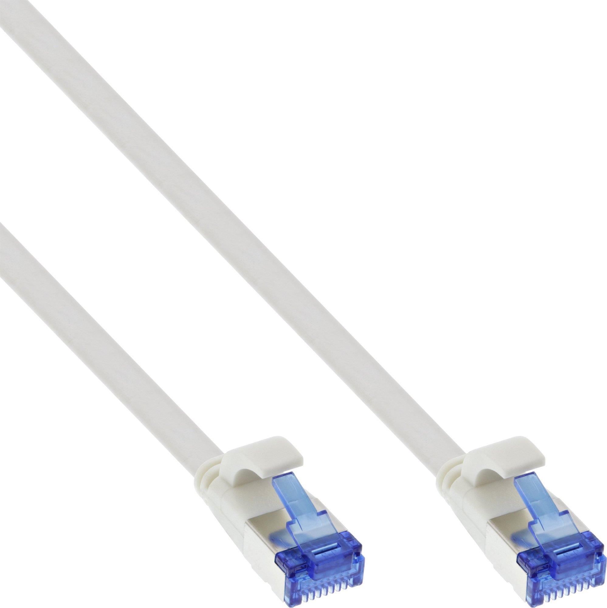 Inline płaski Patch Cable U Ftp Cat 6A Tpe Halogen Free biały 0