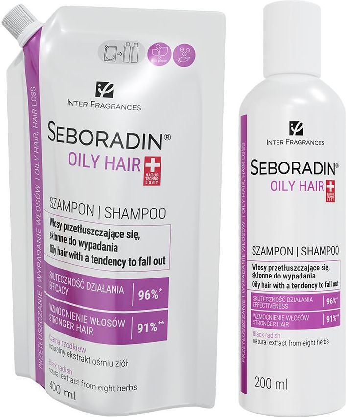 Dermokosmetyk Seboradin Duopack Oily Hair Szampon 400ml 200ml