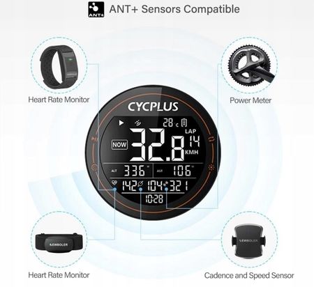 Cycplus M2 Licznik Rowerowy Z Gps Bluetooth Ant+ - zdjęcie 5
