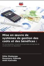 Mise en uvre de syst mes de gestion des co ts et des bénéfices