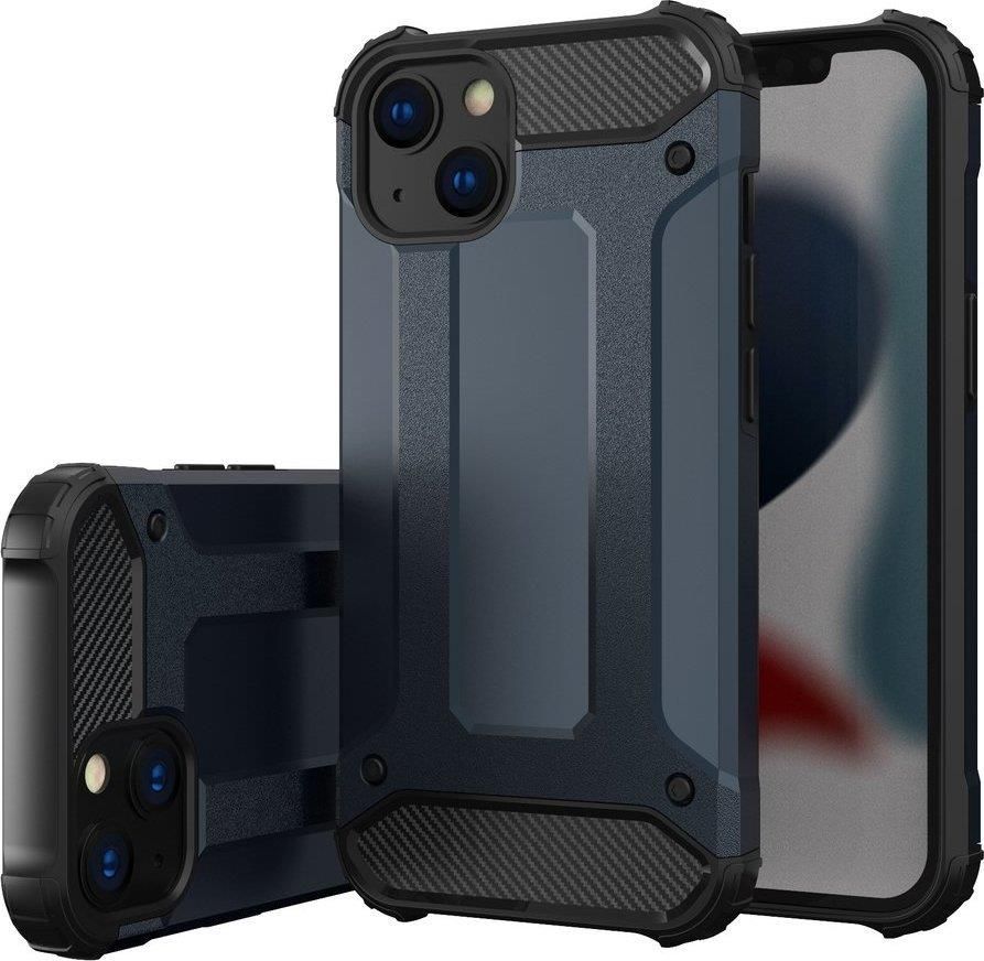 Hybrid Armor Etui Iphone Pancerny Hybrydowy Pokrowiec Niebieskie