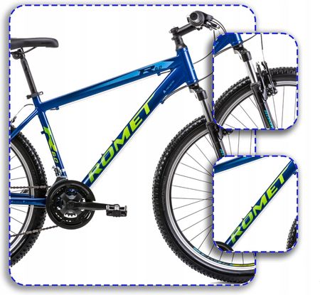 Romet Rambler 6.0 Mtb Gramatowy Niebieski Zielony 26 2023 - zdjęcie 3