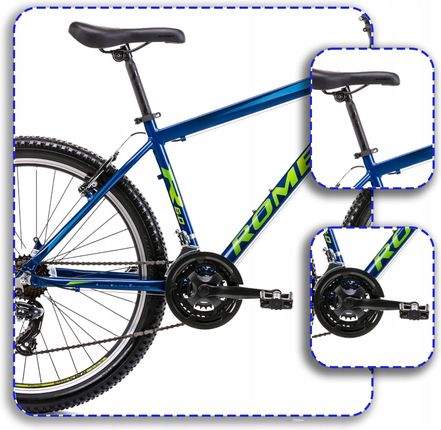 Romet Rambler 6.0 Mtb Gramatowy Niebieski Zielony 26 2023 - zdjęcie 5