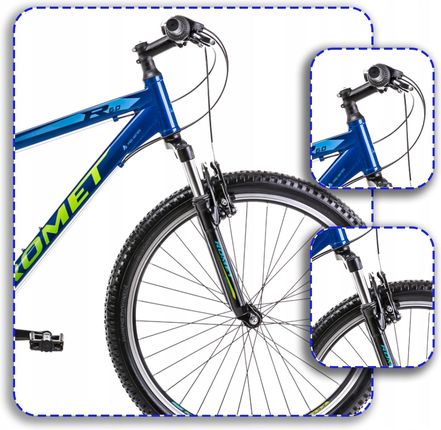 Romet Rambler 6.0 Mtb Gramatowy Niebieski Zielony 26 2023 - zdjęcie 4