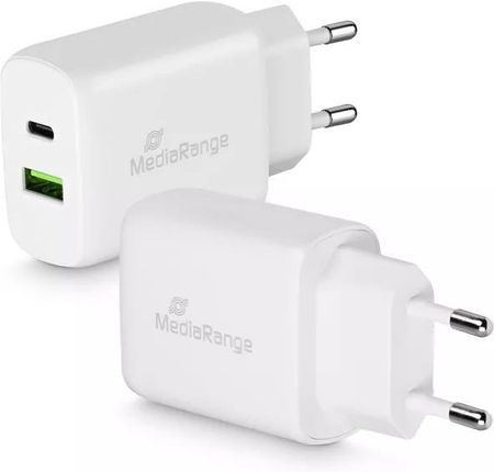 Ładowarka Sieciowa Mediarange 25W Usb-A I Usb-C Biała Mrma112 - zdjęcie 3
