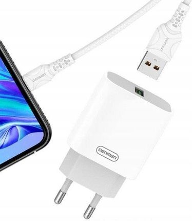 Denmen Ładowarka Sieciowa Usb 3,6 18W +Kabel Typ-C - zdjęcie 5