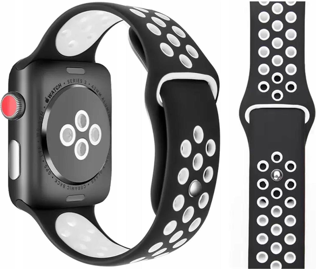 Pasek Opaska Do Apple Watch 4 5 6 7 8 Se 42 44 45 Guma Opinie I Ceny