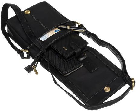 Listonoszka skórzana Peterson PTN TB-7032-COM BLACK czarna - zdjęcie 4