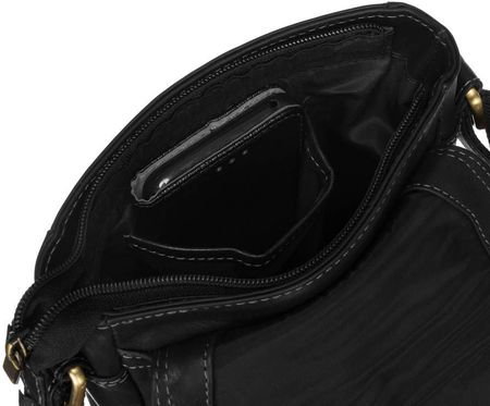 Listonoszka skórzana Peterson PTN TB-7032-COM BLACK czarna - zdjęcie 2