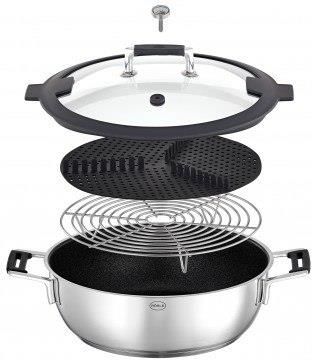 Roesle Brytfanna Do Gotowania Na Parze Z Pokrywą 28Cm Silence Pro (12820) - zdjęcie 3
