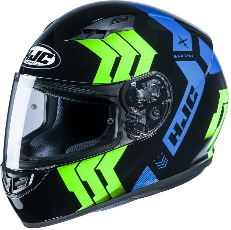 Kask Motocyklowy Hjc Cs 15 Martial Black Green Blue Opinie I Ceny Na