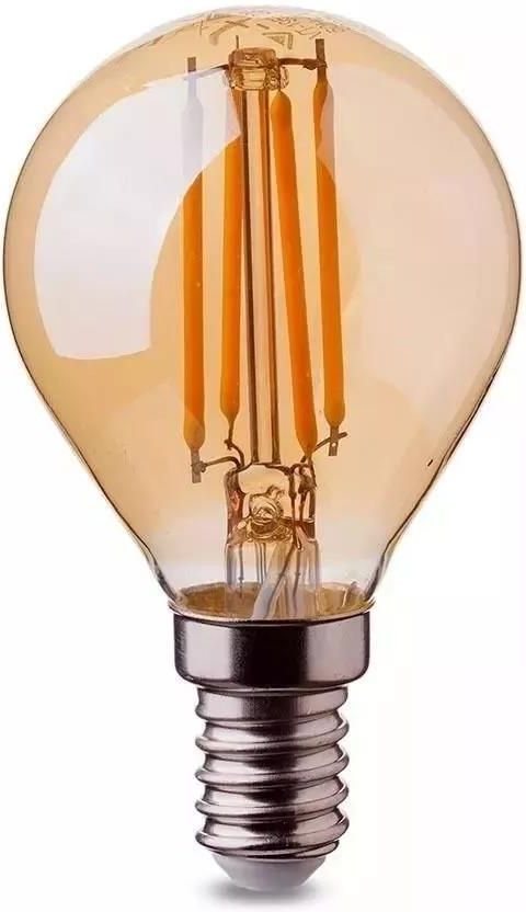 V Tac Żarówka Led 4W Filament E14 P45 Kulka Bursztyn Vt 1835 2200K