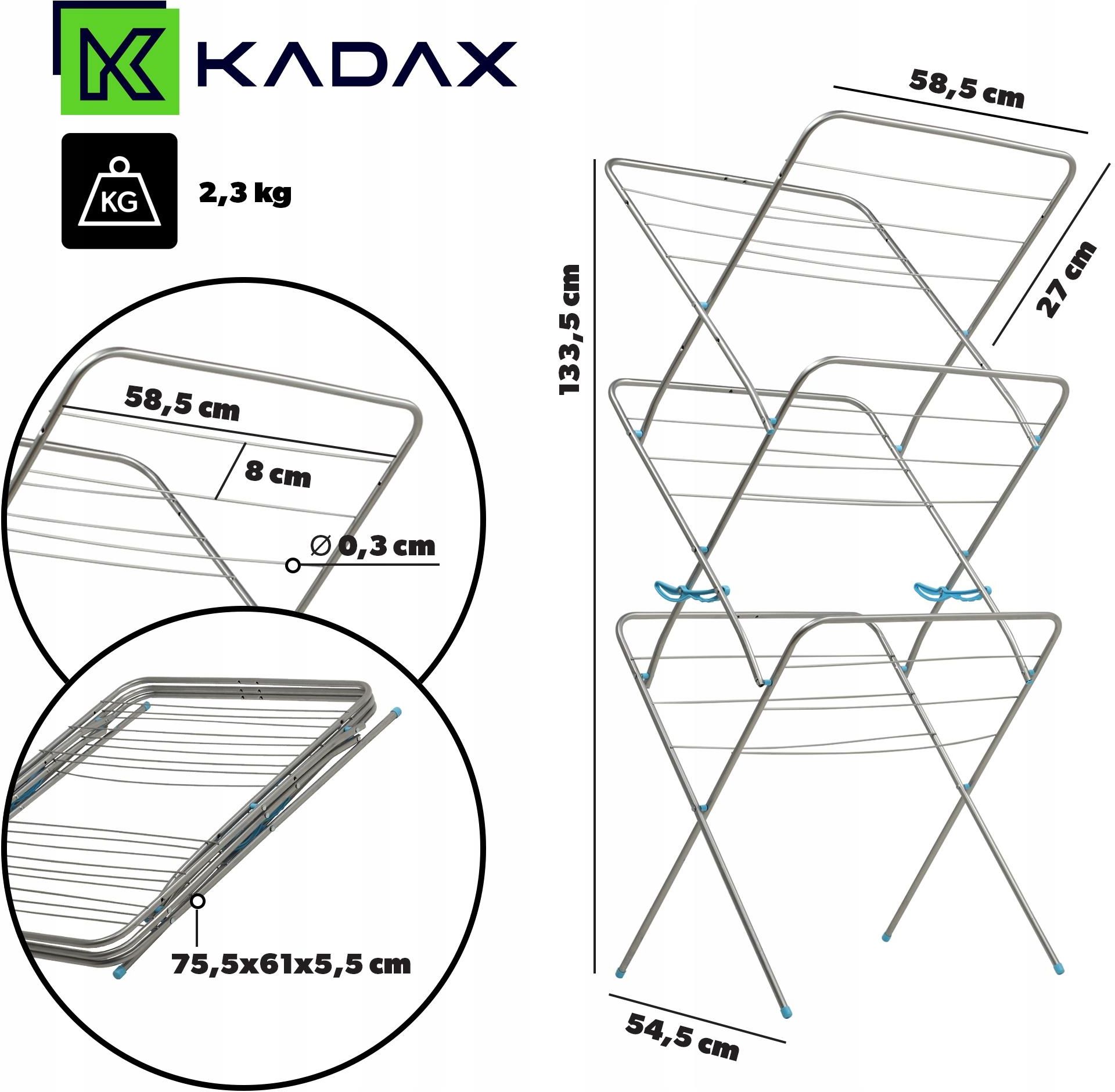 Kadax Suszarka Na Pranie Ubrania Stoj Ca Pionowa Du A P