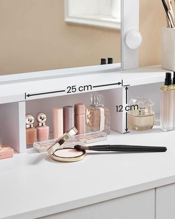 Toaletka Z Lustrem I Oświetleniem Biała 95076 - zdjęcie 3