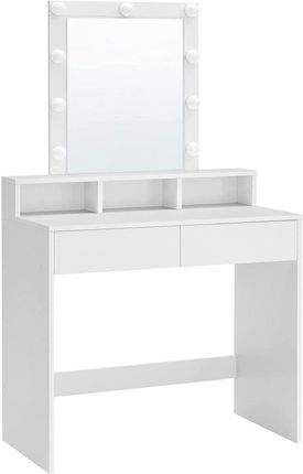 Toaletka Z Lustrem I Oświetleniem Biała 95076 - zdjęcie 4