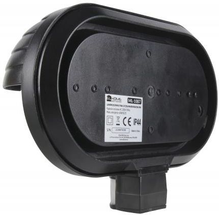 Lampa Elewacyjna Z Czujnikiem Ruchu El Home Ml 10B7 Czarna Zewnętrzna, E27 - zdjęcie 2