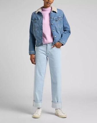 LEE SHERPA RIDER DAMSKA KURTKA JEANSOWA PARTLY CLOUDY L54VFAPA - zdjęcie 3