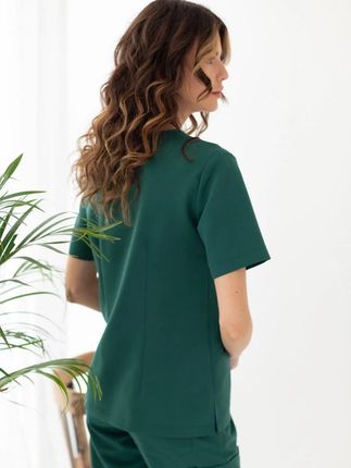 Aurii Bluza Medyczna Lille Butelkowa Zieleń Rozmiar 46 - zdjęcie 3