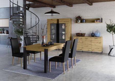 Szynaka Meble Stolik Lucas 41 Czarny Dąb Artisan 100367358 - zdjęcie 2