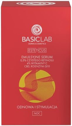 Basiclab Esteticus Emulsyjne Serum Z 0,5% Retinolem Do Twarzy Na Noc 15 ml - zdjęcie 2