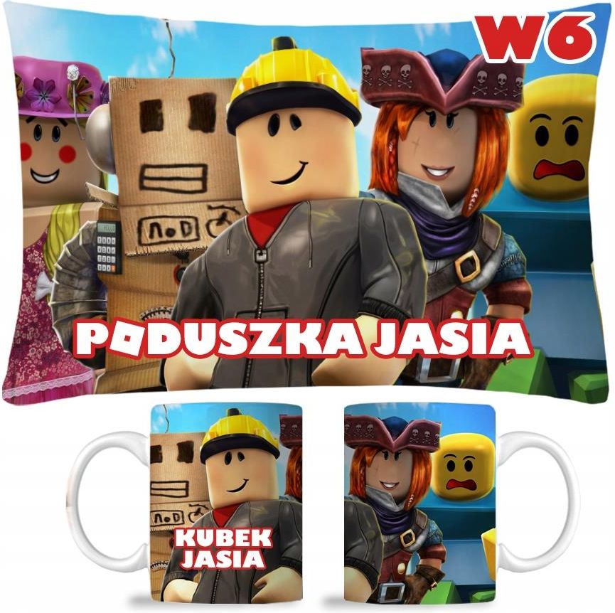 Art Crop Zestaw Kubek Poduszka Roblox Prezent Miko Ajki Ceny I