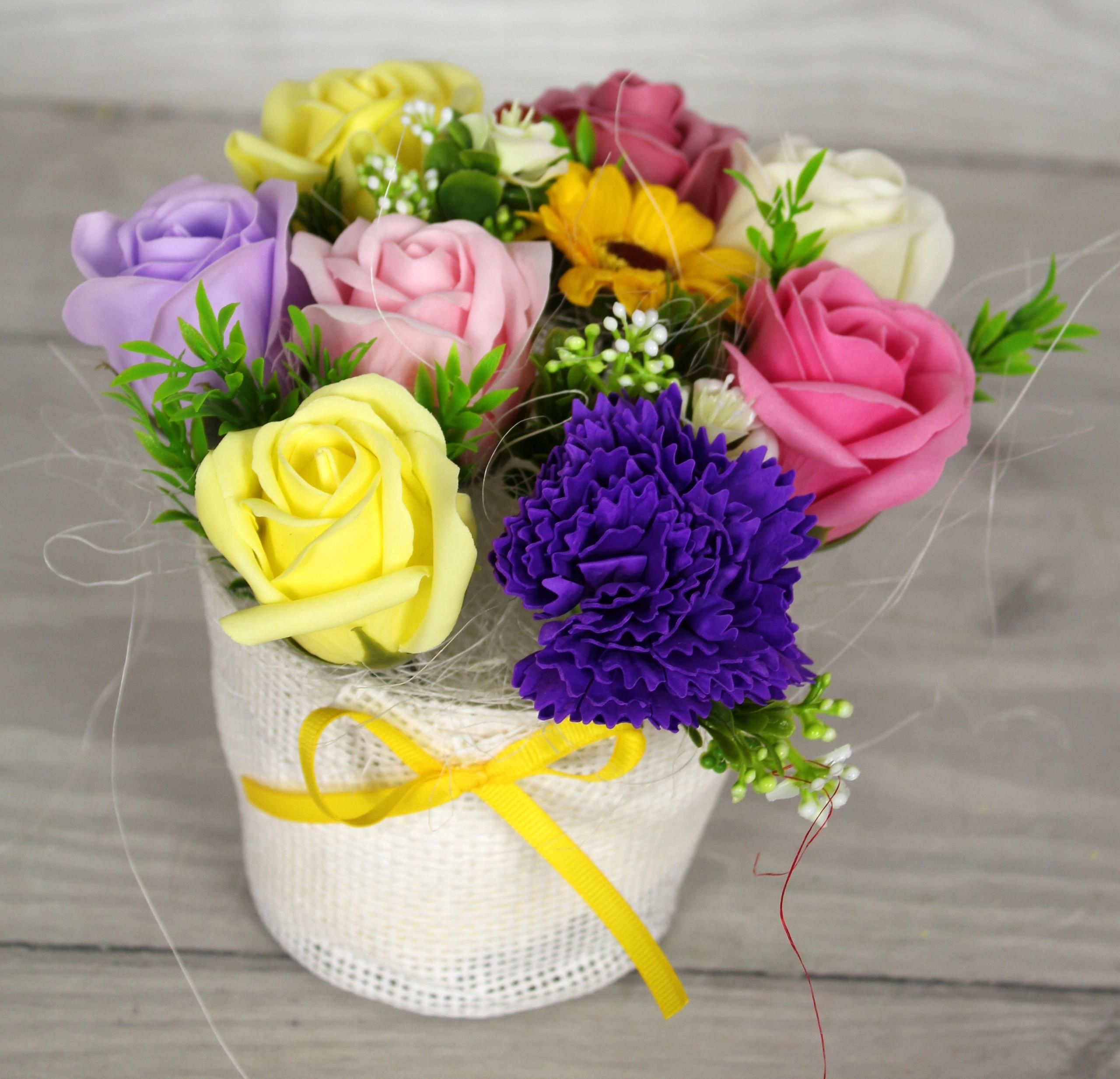 Flower Box Kwiaty Mydlane Bukiet Ceny I Opinie Ceneo Pl