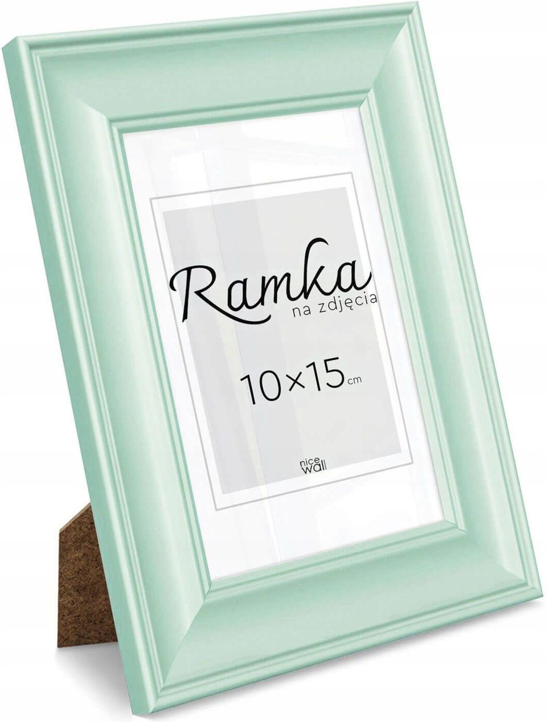 Ramka tradycyjna Nice Wall Miętowa Ramka 10X15 Cm Z Podpórką Ceny i