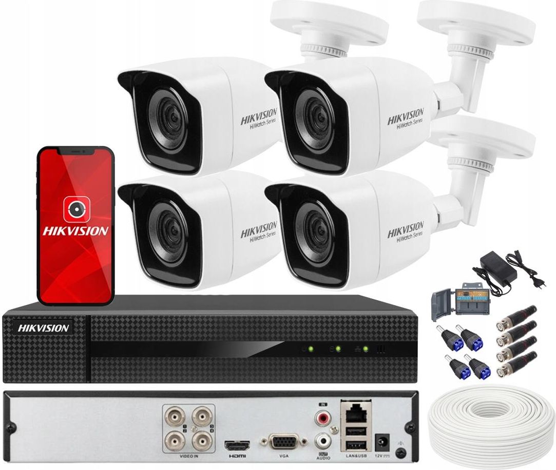 Zestaw Do Monitoringu Hikvision Zestaw Monitoringu Kamery Fullhd