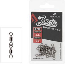 Zdjęcie Mikado Krętlik Jaws Double Swivels Xl 35Kg 5szt. (AMAJ00302) - Miechów