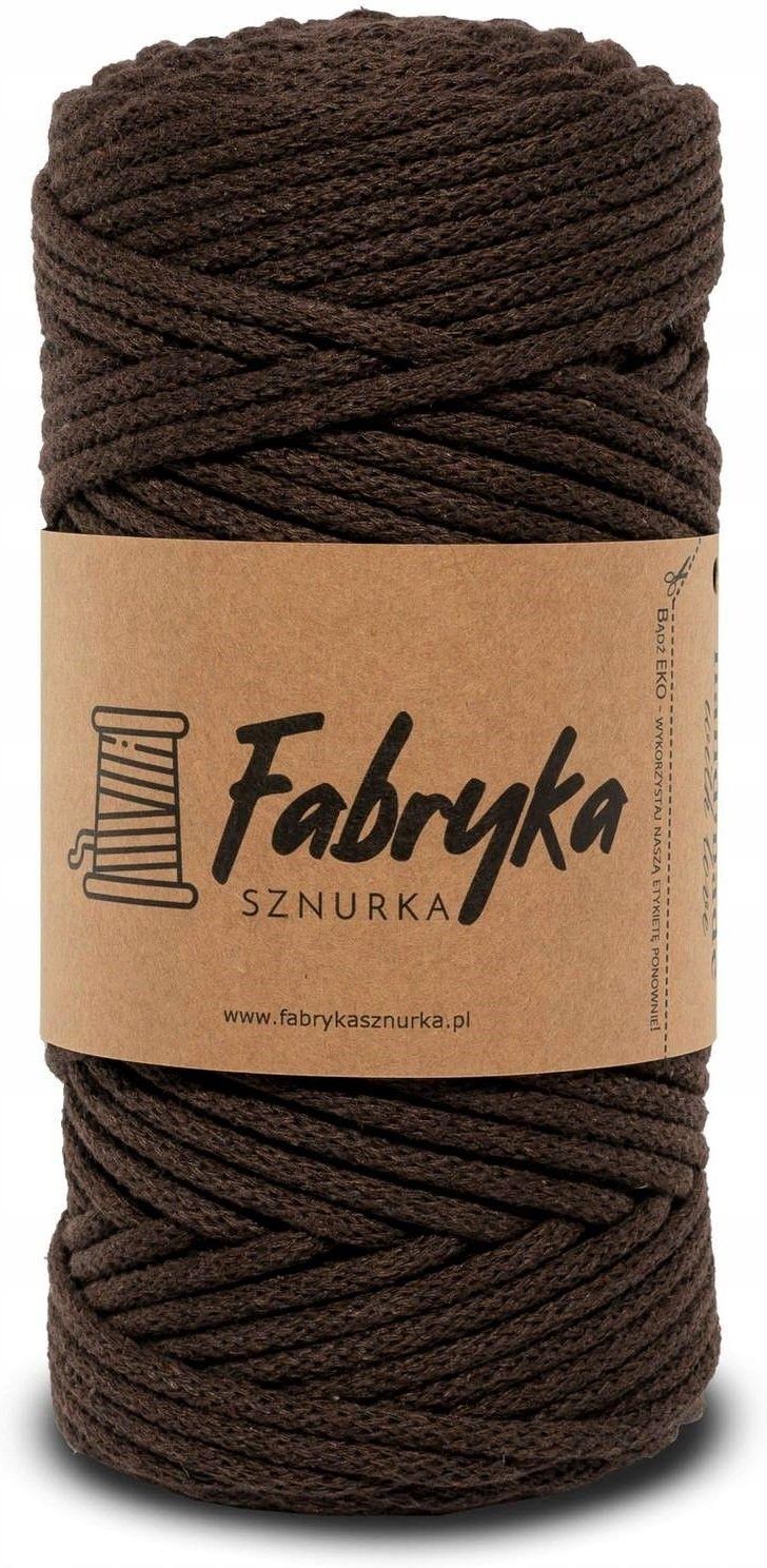 Fabryka Sznurka Pleciony Sznurek Do Makramy Brązowy 5Mm 11746093192