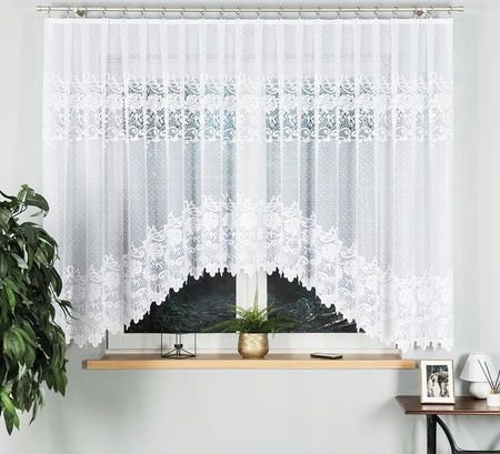 Firanka gotowa żakardowa Demetria biały 400x160 cm - zdjęcie 4