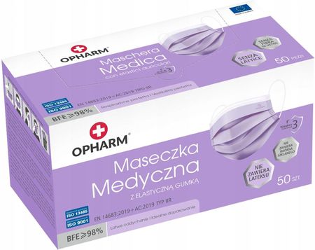 Opharm Maski Maseczki Ochronne Medyczne Maska Iir 50szt. - zdjęcie 2