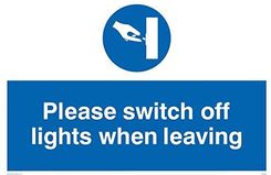 Viking Signs Mv5568 A4L V ZnakPlease Switch Off Lights When Leaving