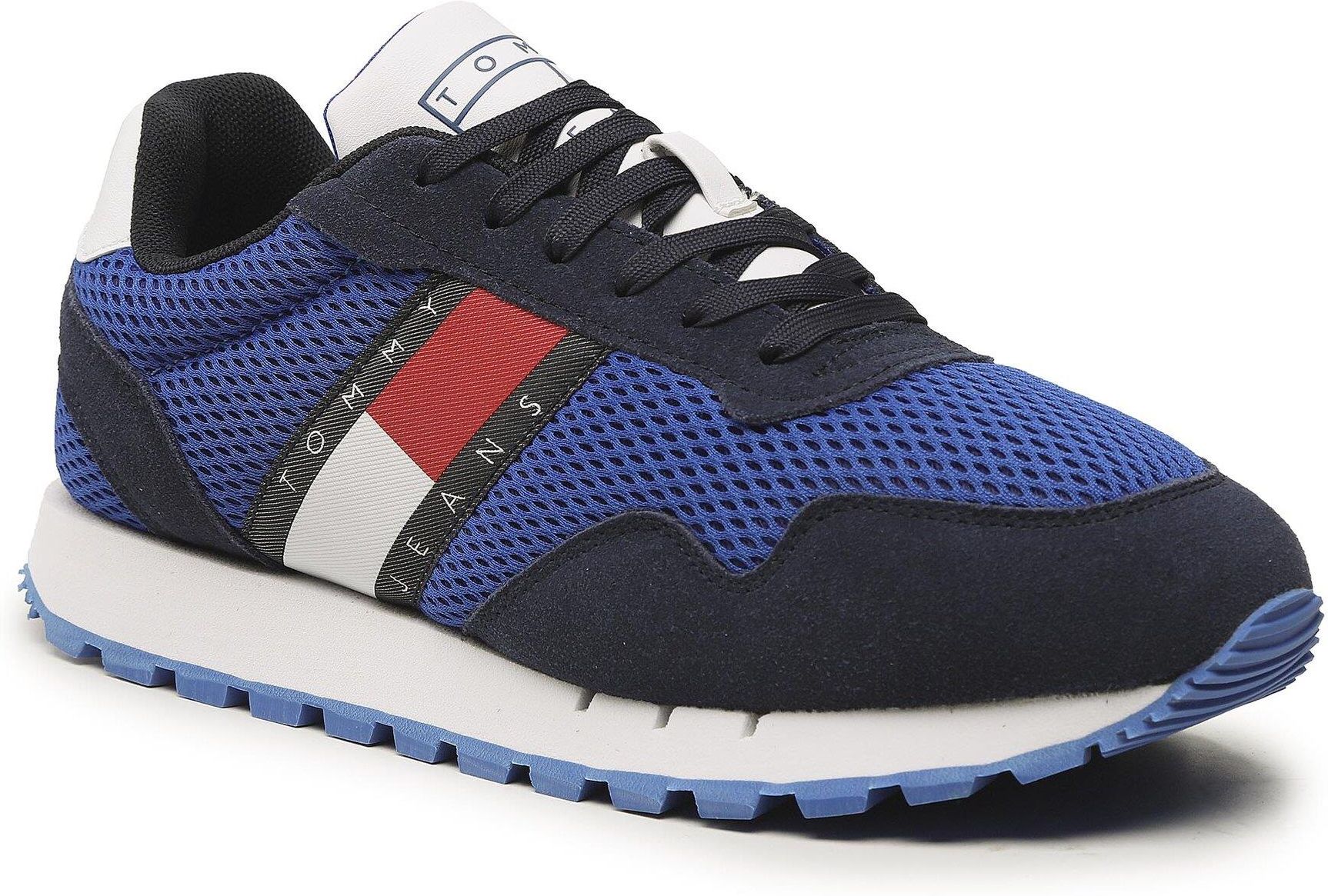 Tommy Jeans Sneakersy Retro Runner Mesh EM0EM01172 Granatowy Ceny I